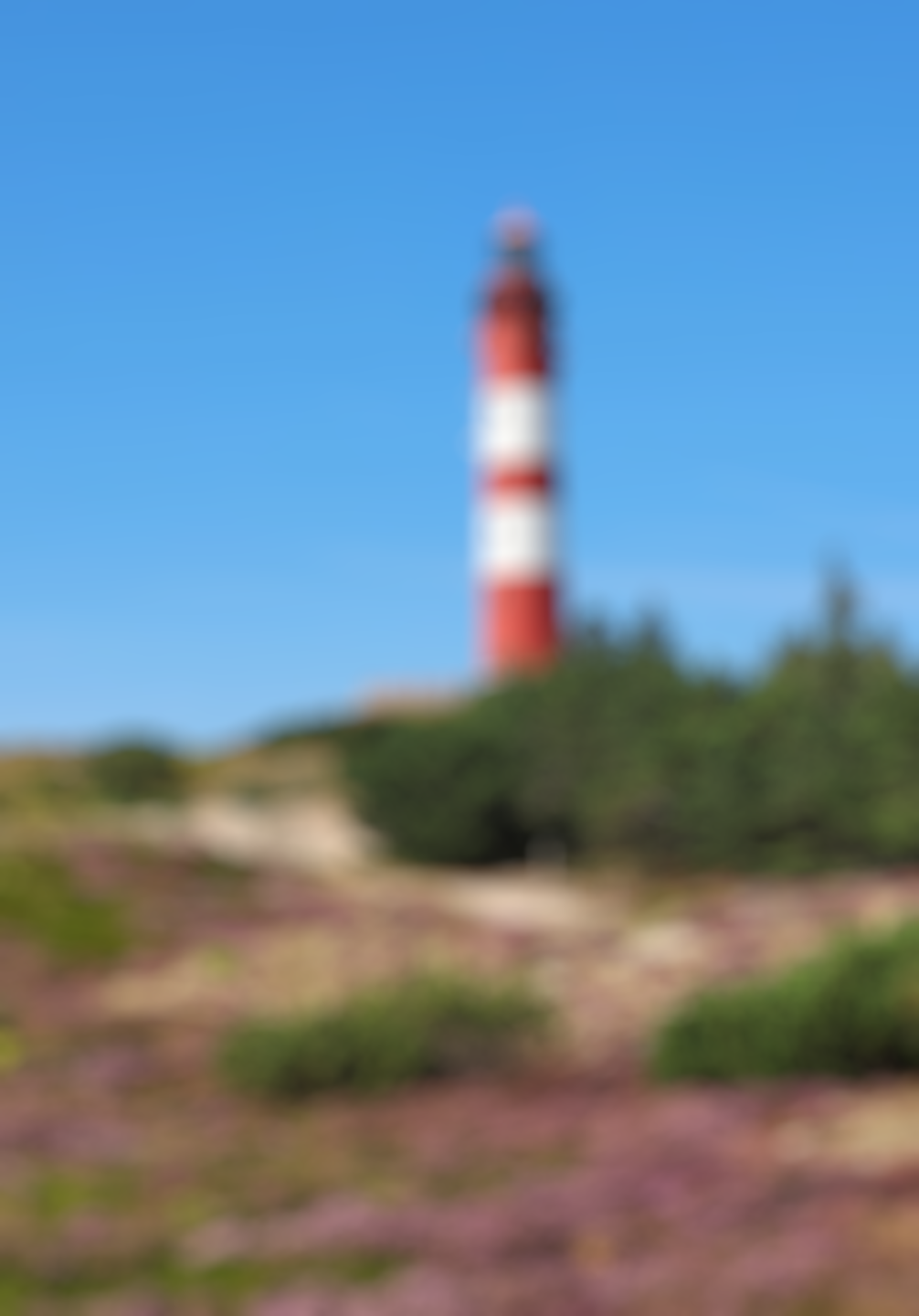 A blured image of the Amrumer lighthouse