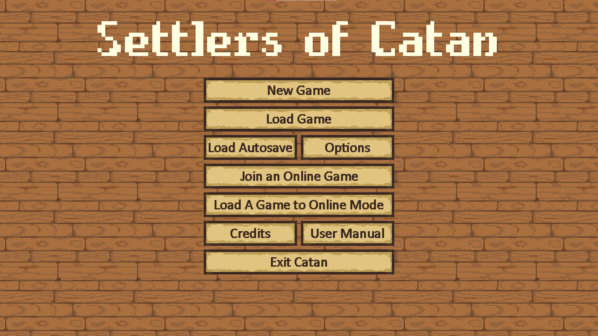 A screenshot of the main menu.